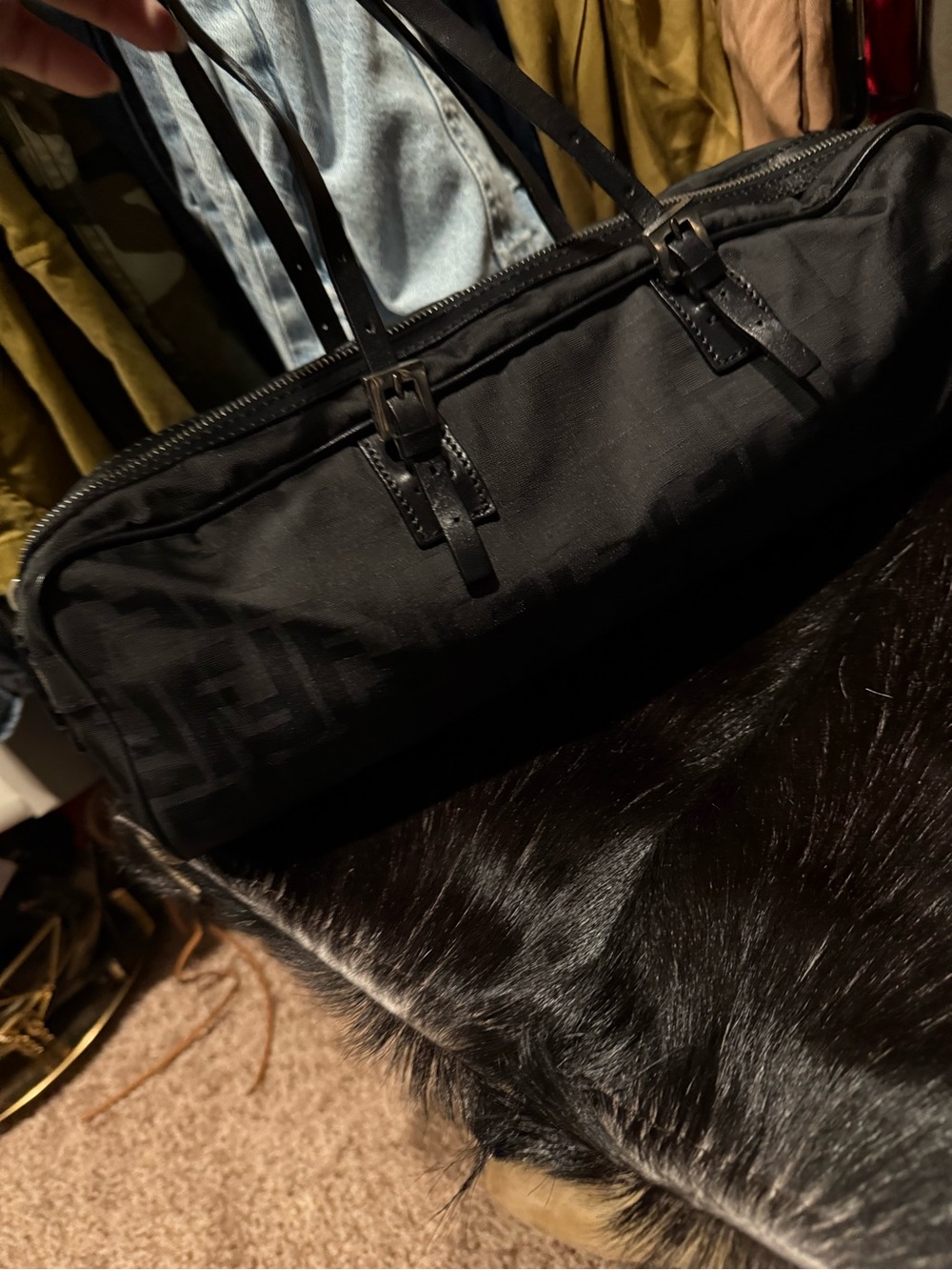 Fendi Zucca FF Monogram Bauletto Baguette